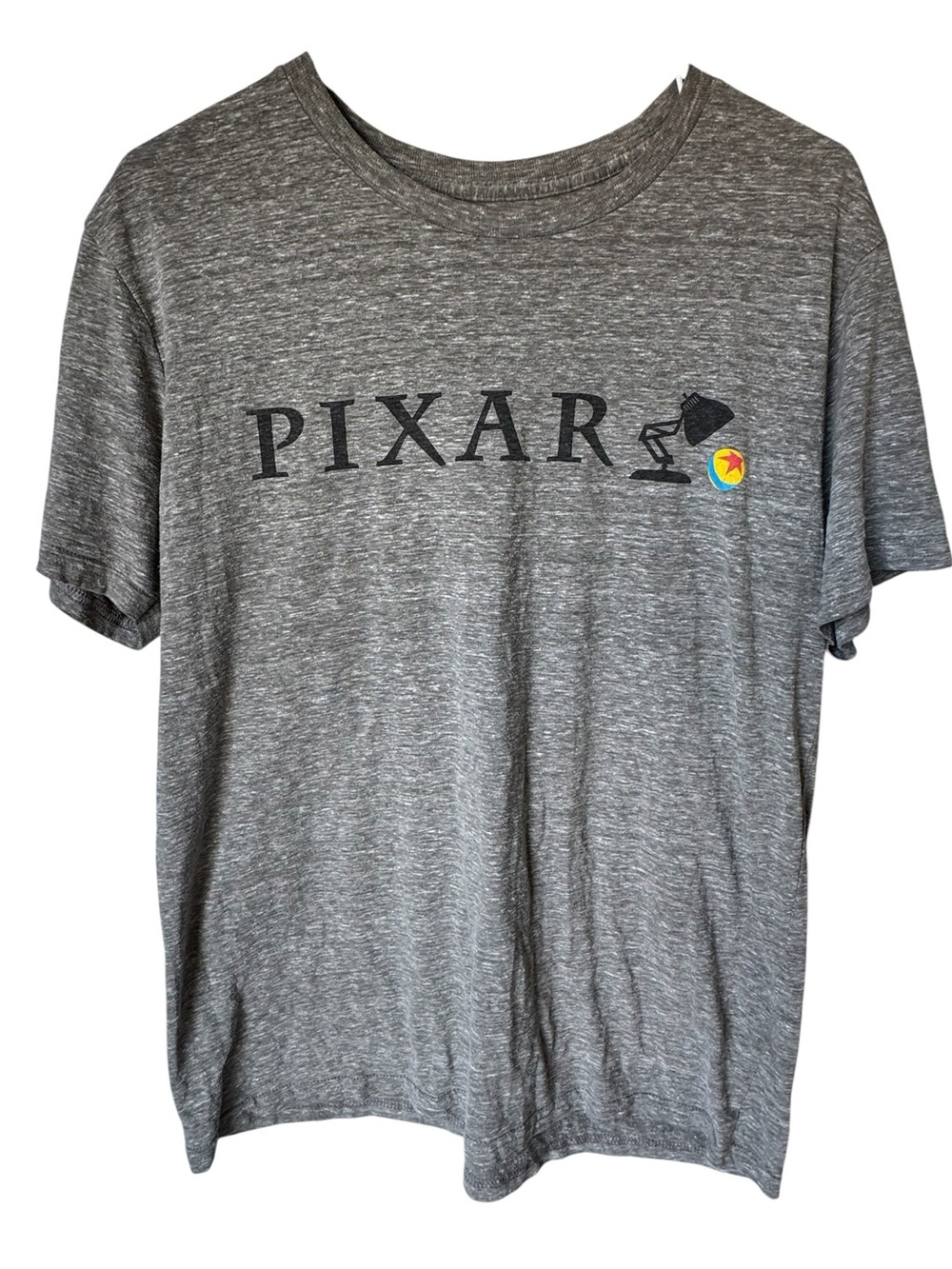 Vintage Disney Pixar Animation Men's M Aged Soft Gray Graphic Tee RARE
